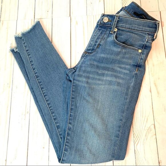Banana Republic Oleande Frayed Hem Skinny Jeans Size 25 - Picture 2 of 13